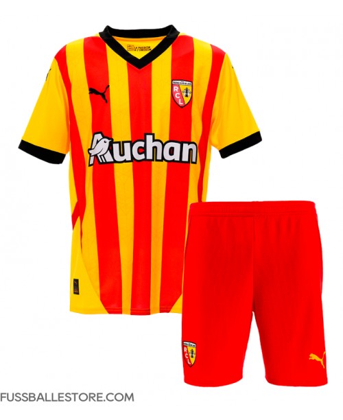 Günstige RC Lens Heimtrikotsatz Kinder 2024-25 Kurzarm (+ Kurze Hosen)
